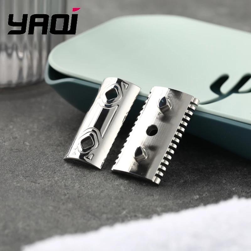 YAQI Harlequin Sicherheitsrasierer Kopf 316 Edelstahl Poliert 0,90 mm Klingenspalt