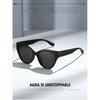 Cool Square Cat-Eye Leopard Print Color-Block Sunglasses, Sun Protection, and Plain Lens Glasses