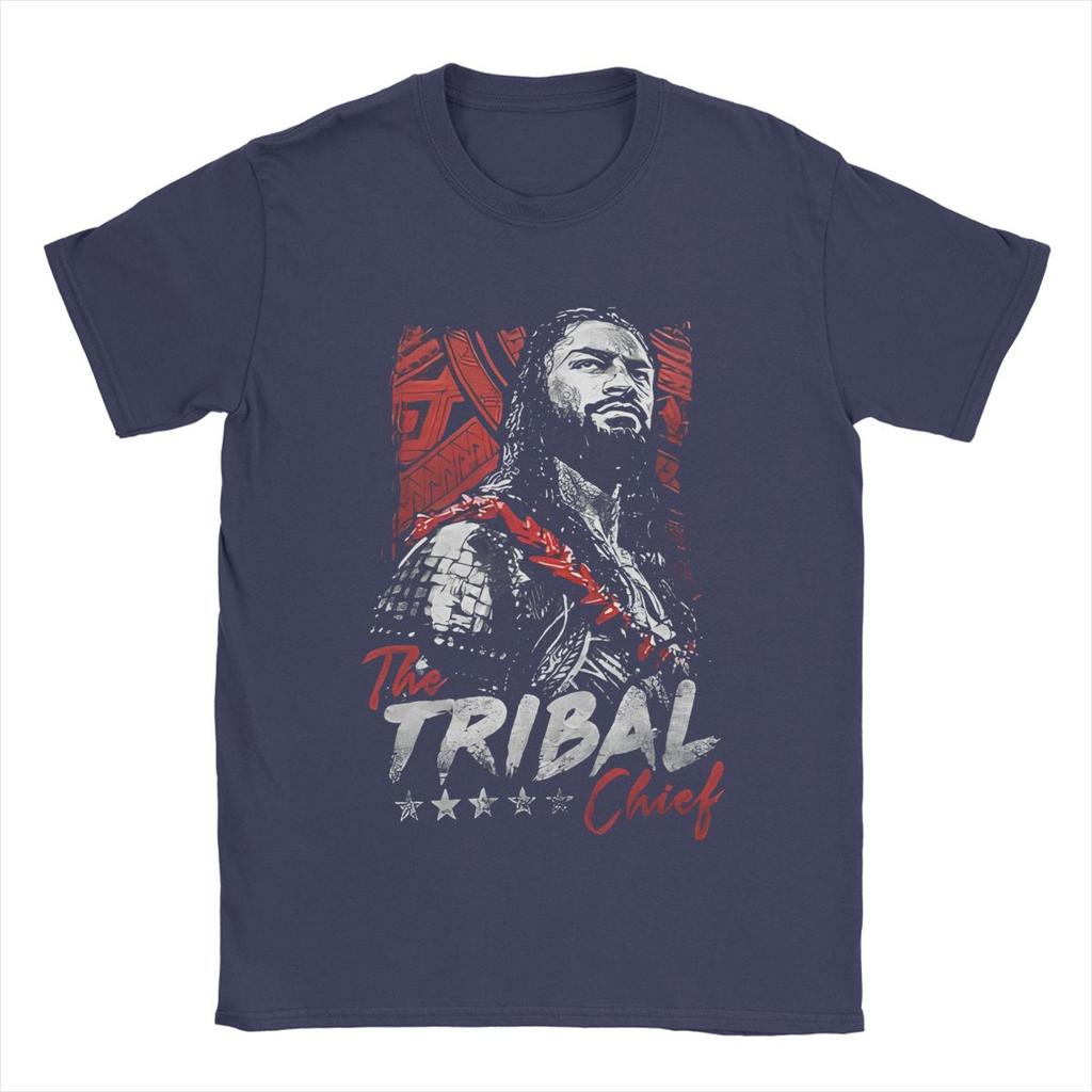 Roman Reigns The Tribal Chief Mens T Shirts Wrestler Funny Awesome Tees Short Sleeve Round Collar TShirt Cotton New Merch