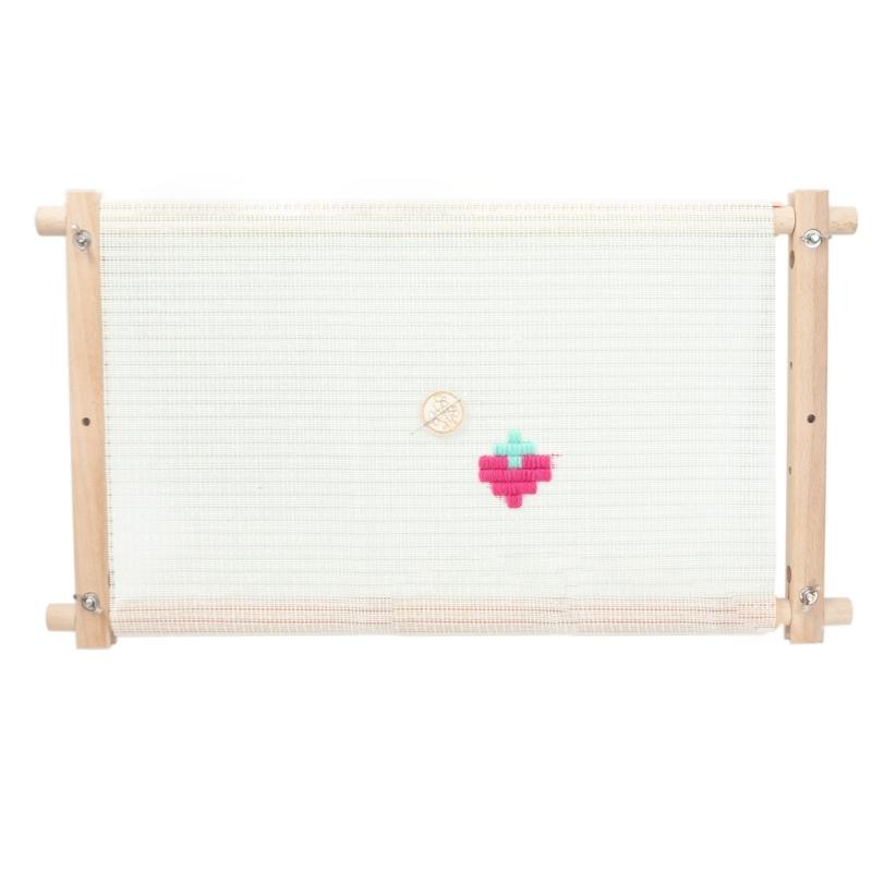 Rama do ściegów krzyżykowych Regulowany stojak do haftu Drewniana rama do haftu Stojak do haftu do projektu artystycznego, rzemieślniczego, szycia