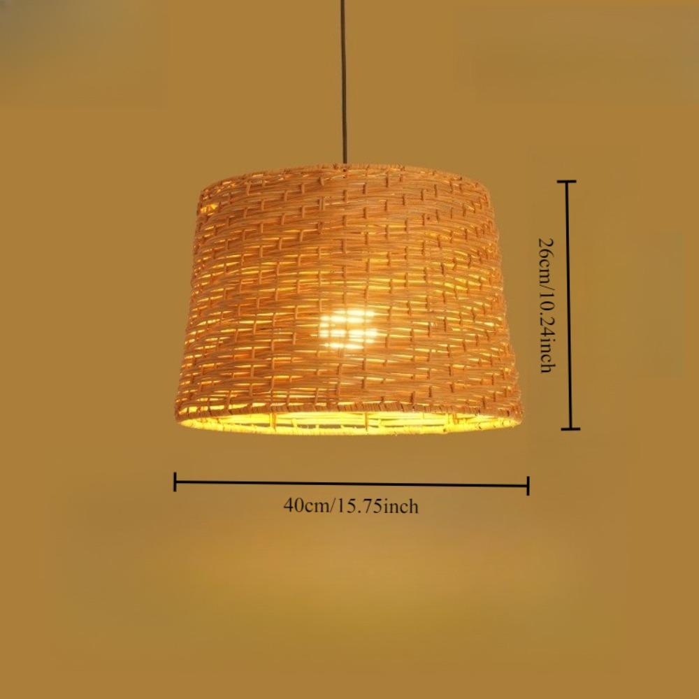 Pendant Lighting Farmhouse Natural Rattan Ceiling Hanging Light Single Dining Room Hanging Lamp Restaurant Pendant Lamp 727