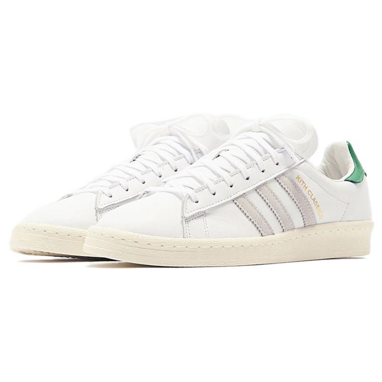 Kith X Adidas Campus 80s Classics Program Unisex Sneakers White Fairway Gold FY3518