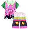 19783 Kinder Mädchen Lily Lovebraids Rosa Bedrucktes Kurzarm T-Shirt Oberteil Shorts Sets