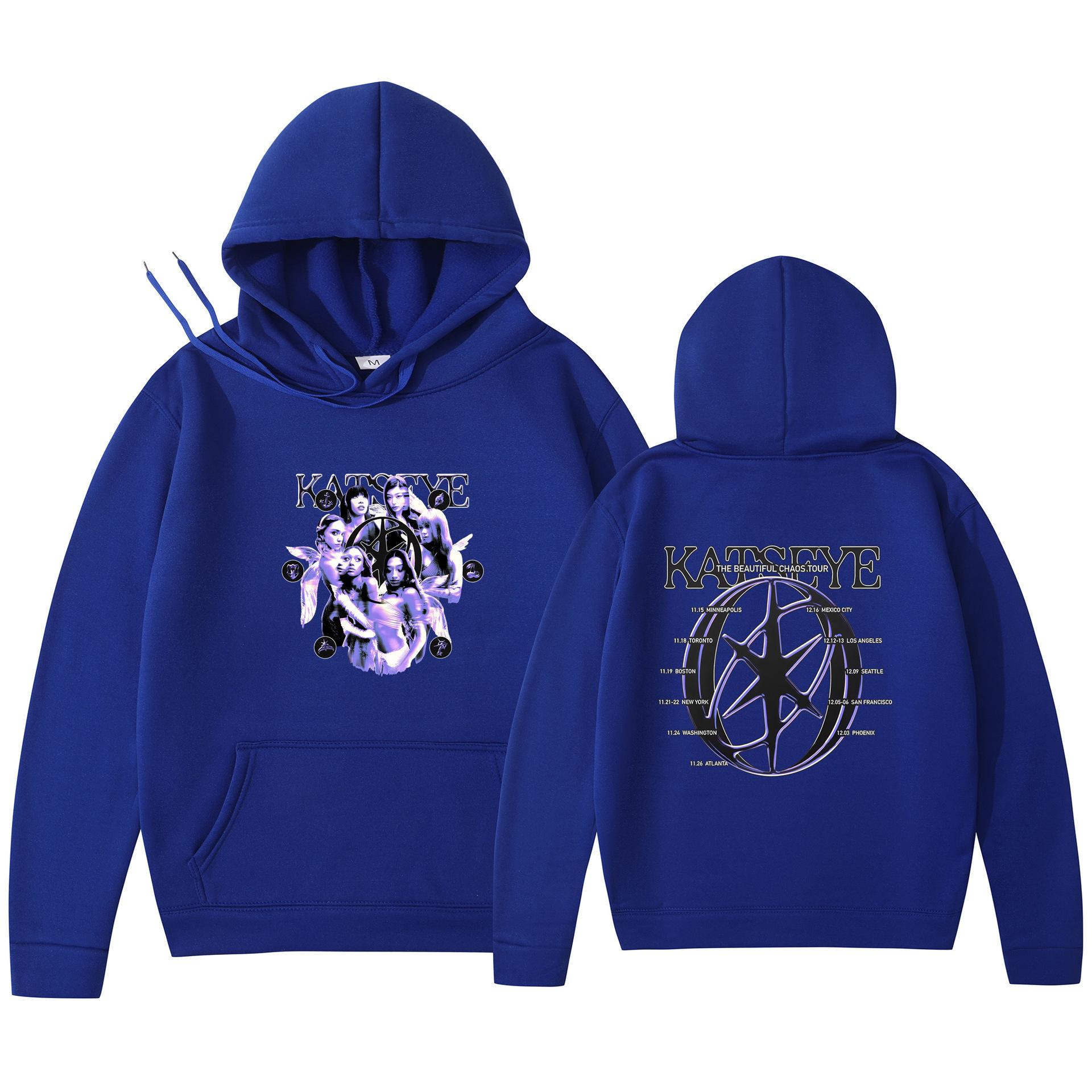 SPringle Autumn Printed Long Sleeve Fleece Sweatershirt Men Women Hooded Tops Y2K Tops Fashion Cool Couple Hoodie S синий
