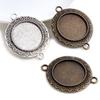 10pcs 20mm Inner Size Antique Silver Plated Bronze Rose Gold Black Classic Style Cabochon Base Setting Charms Pendant
