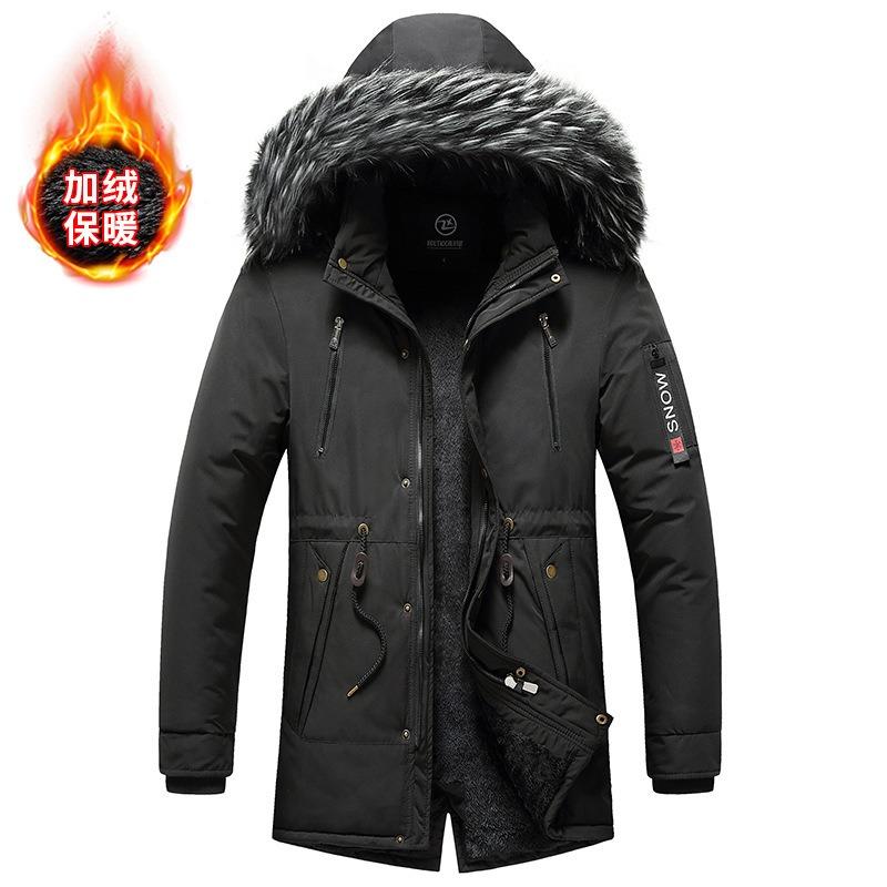

Winter coat men s trendy big cotton-padded clothes men s 22 new jackets trendy tooling spring trendy brand cotton clothes trendy 4XL чёрный