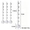 Acrylic Snowflake & Water Drop Beaded Ornaments - Christmas Tree Decoration in 12 Colors