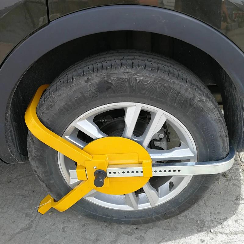 Car Tire Lock Convenient Operation Small Three Fork Wheel Lock Tire Lock Car 3.4/kg Security Lock Automobiles Car Accessories