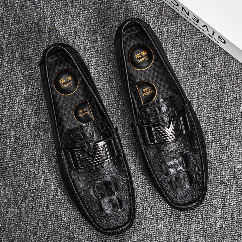 Spring new Doudou shoes lazy men's shoes driving shoes live casual shoes fashionable men's leather shoes