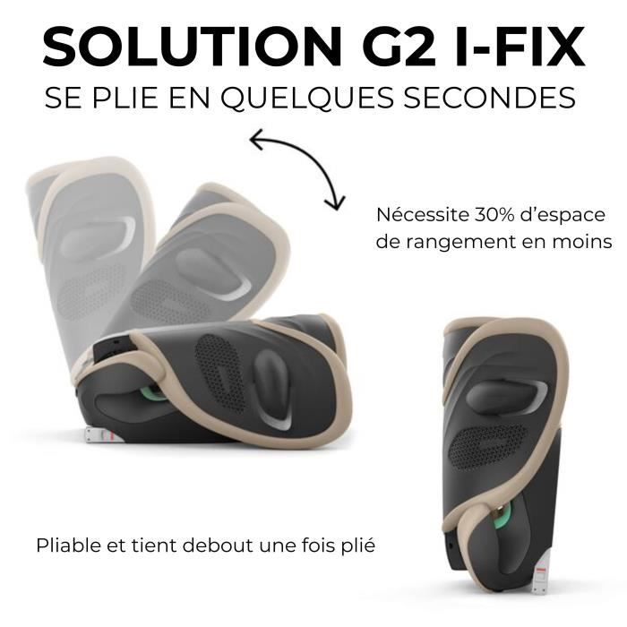 Siège Auto Cybex Gold SOLUTION G2 I-FIX 3 À 12 Ans - Groupe 2/3 - 100 À 150 Cm Magic Black | Black