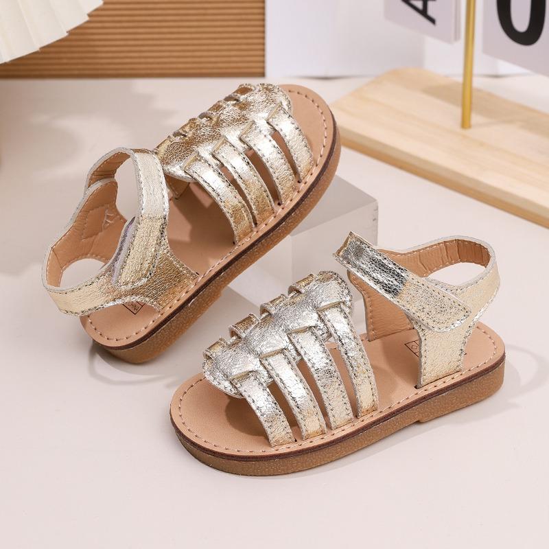 Girls' Closed-Toe Sandals Soft-Sole Princess Shoes for Toddlers & Baby Girls Casual Kids Shoes Vintage Children's Shoes