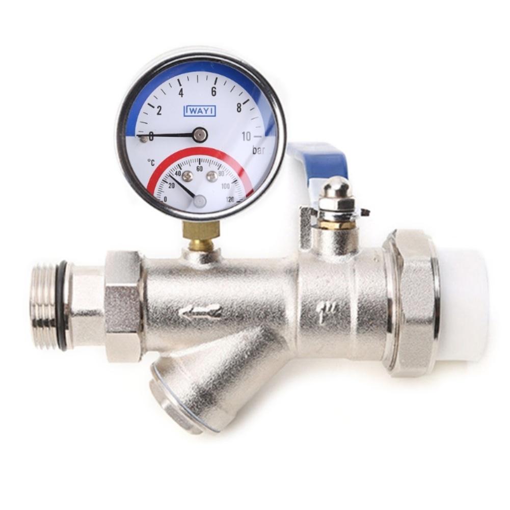 2-in-1 Pressure Gauge And Thermometer 10 Bar Temperature And Pressure Gauge For Heating System Heating Applications