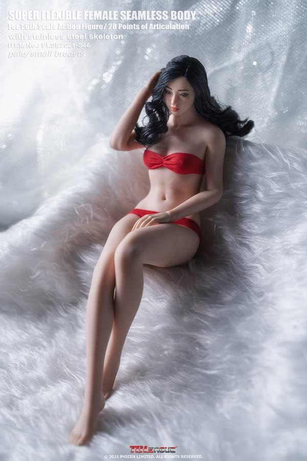 Měřítko akční figurka TBLeague Perleťová pleť Krásná vysokoškolská studentka Super flexibilní bezešvé tělo Malé poprsí Včetně bikin Včetně hlavy Asijská