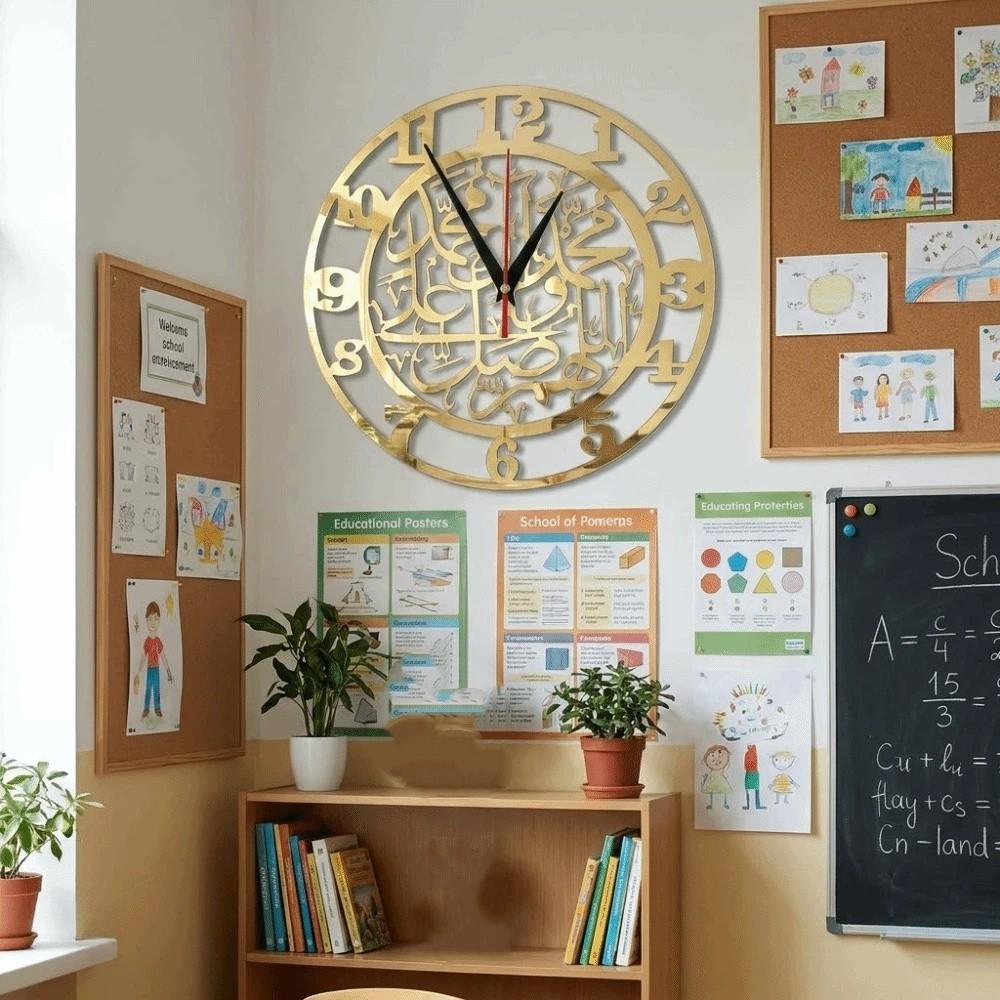 Ethnic Style Acrylic Wall Clock Minimalist Arabic Numbers Clock Decorative Timepiece  Kitchen
