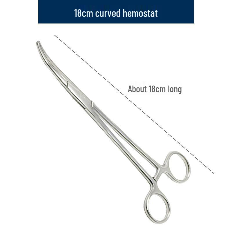 Stainless Steel Hemostatic Forceps Tweezers with Straight/Curved Tips & Needle Holder for Pet and Fishing Hook Removal