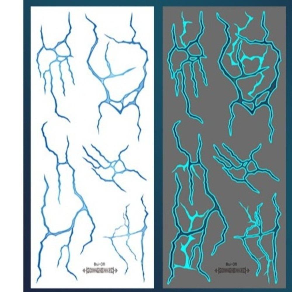Crack Mark Temporary Tattoo Stickers Waterproof Body Art Stickers Halloween Tattoo Stickers Makeup