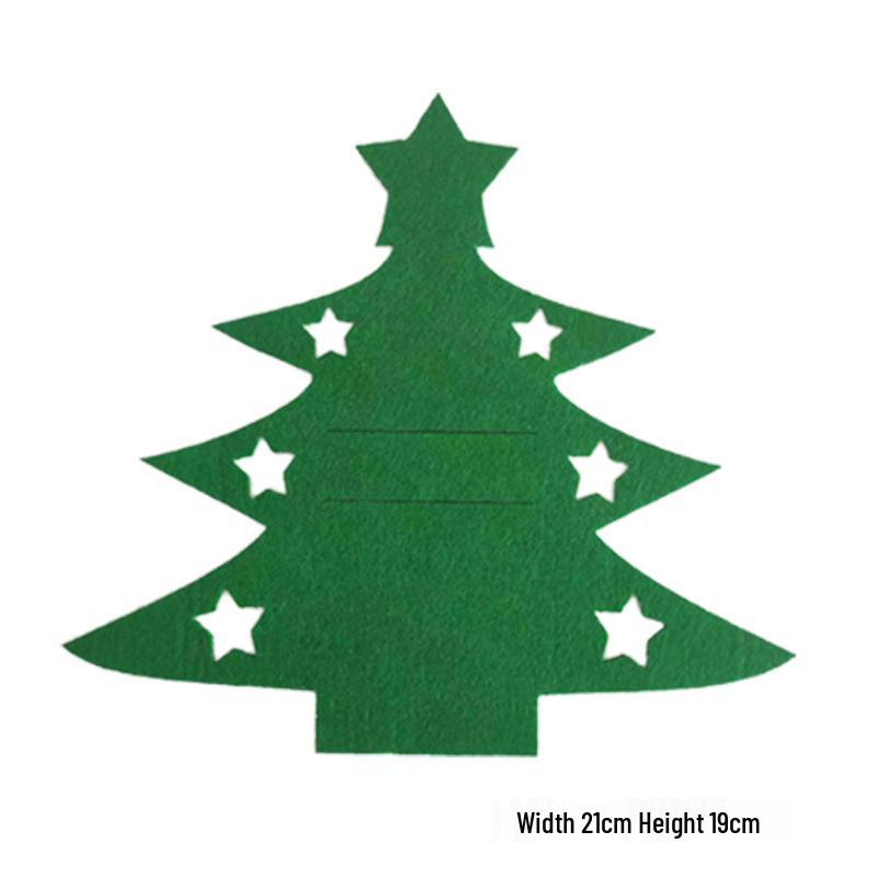 

Набор фетровых рождественских держателей для столовых приборов - Подставка под нож и вилку для украшения обеденного стола 21x19 cm