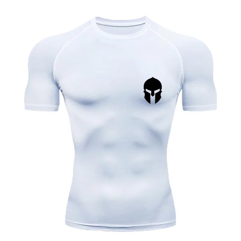 Summer Quick Dry Sport Compression Tee Shirt Men Gym Running Jogging T-Shirt Fitness Cycling Jersey Rashguard Jiu Jitsu Top Male