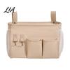 Nursery Room Organization Baby Crib Bedside Organizer, Multi-partition Pockets Hanging Storage Bag, Durable Changing Table Polyester Side Caddy