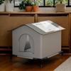 Outdoor Cat Shelter Weatherproof Stray Cat House Cold-Resistant Animal Nest Cozy Insulation for Street Balcony Garage