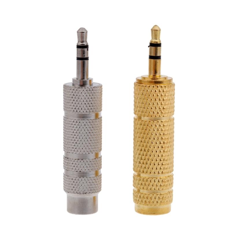 4pack Quality 6.35mm (1/4)inch Male To 3.5mm(1/8)inch Female Adapter 3.5mm Male To 6.35mm Female Plug Headphone Adapter