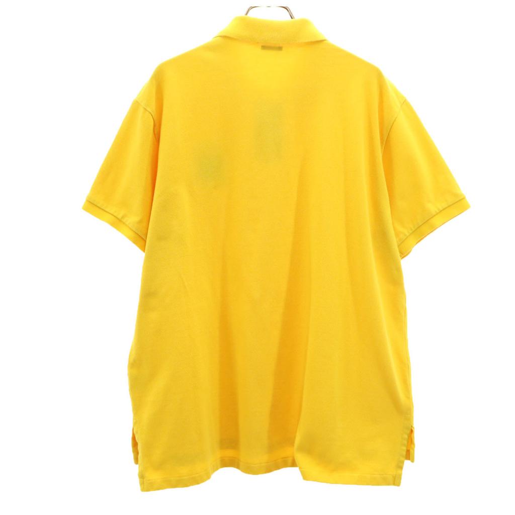 Polo Ralph Lauren Short Sleeve Polo Shirt XL Yellow Kanoko Fabric Men's Used