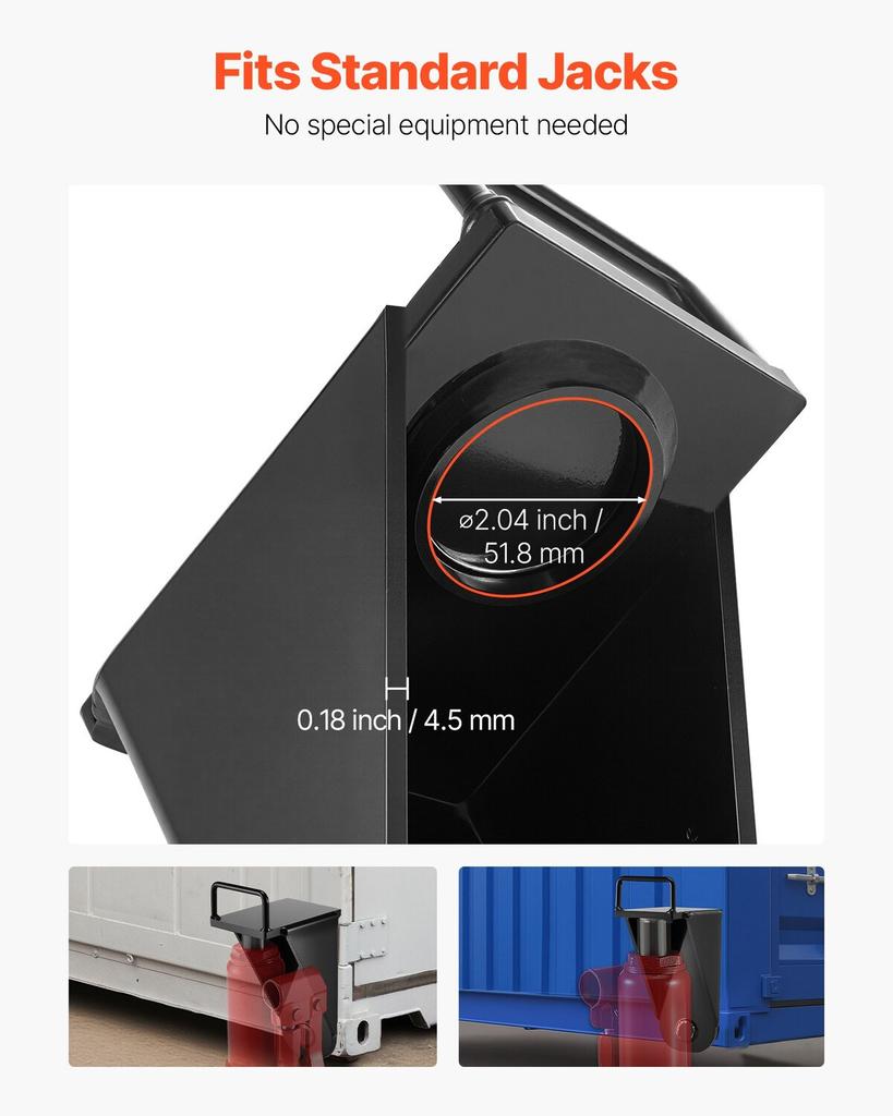 Shipping Container Jack Lug with U-Shaped Handle, 1-Pack, Storage Leveler Booster Withstands Sun & Rain, Heavy Duty Container Jack Lug for Shipping