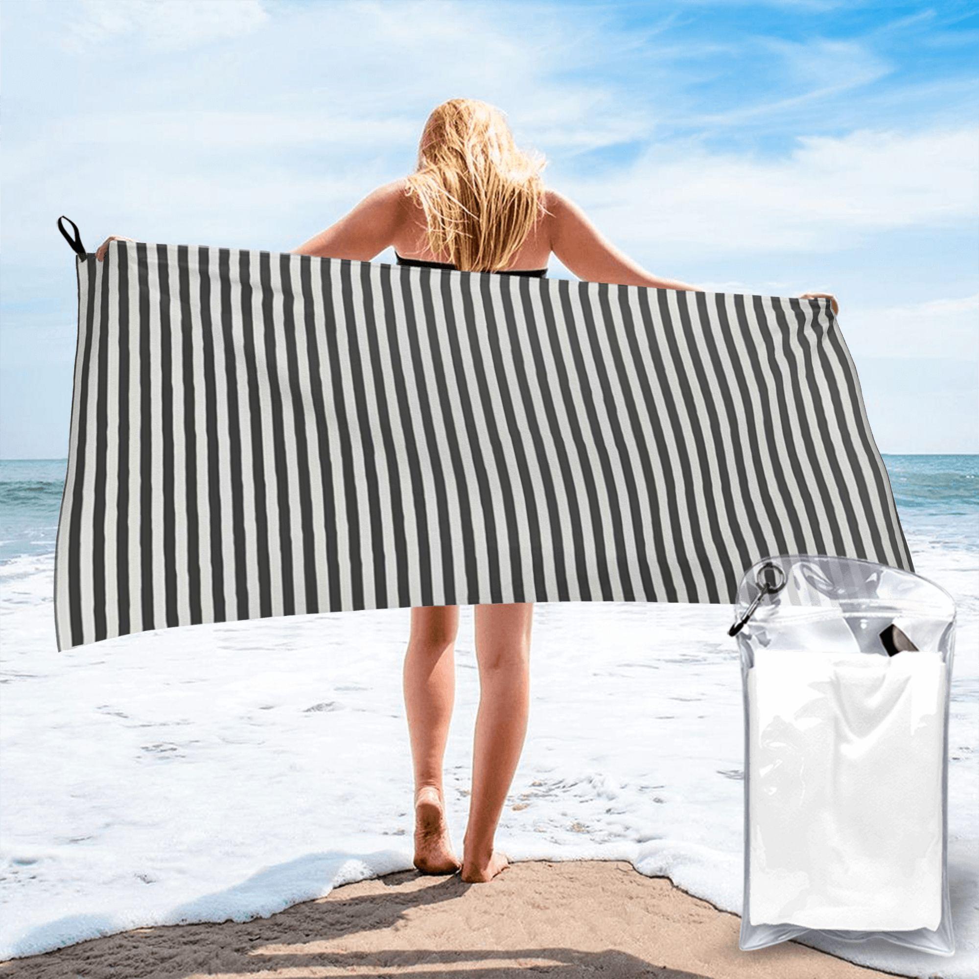

Vertical and horizontal diagonal stripe design pattern Beach Towel Soft Microfiber Quick Dry Absorbent Quick Towels For Pool W30*H60(CM)