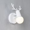 Vintage Deer Antler Wood & Iron LED Wall Lamp for Modern Interiors