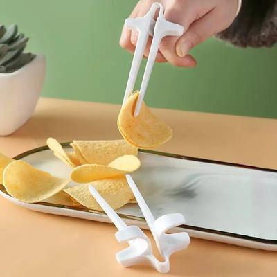 1PC Lazy Finger Chopstick Clip, Non Dirty Hand Tool for Watching TV Shows and Brushing Videos, Non Slip Portable Snack Food Clip