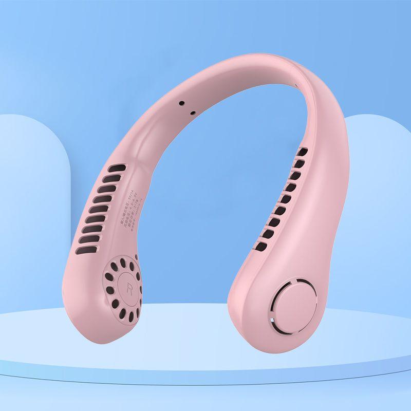 

Подвесной вентилятор без листьев для ленивых людей, удобный мини-портативный вентилятор для ежедневного использования, вентилятор для летних видов спорта на открытом воздухе electric fan розовый