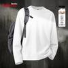 Baleno Herren Langarm-T-Shirt aus reiner Baumwolle, lockere Passform
