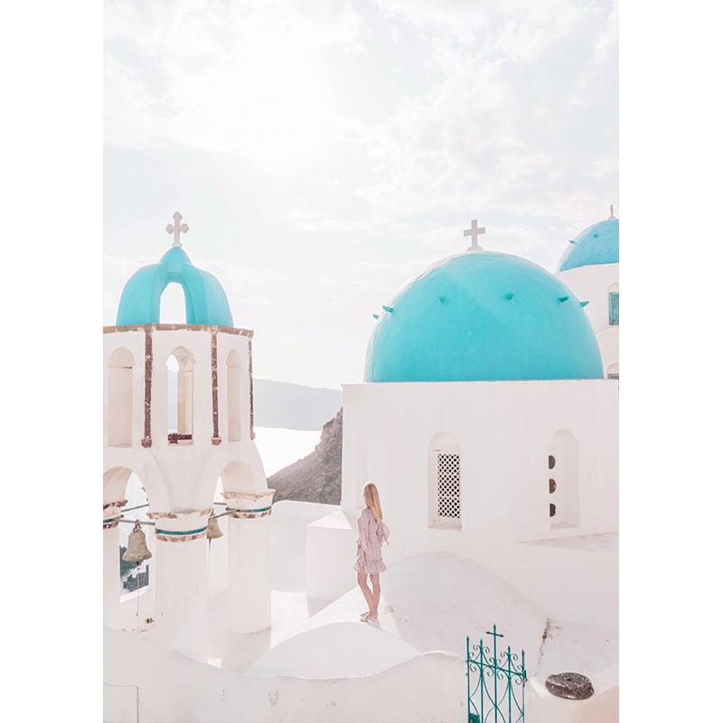 

Настенная картина, современная скандинавская Греция, красивый пейзажный постер с видом на море, скандинавский холст, картина для гостиной, домашний декор 21*30cm