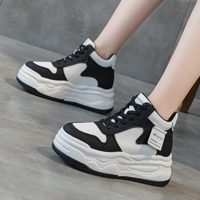 Small Man Thick-soled Heightening Little White Shoes Women's Summer New Versatile Casual Board Shoes Mesh Breathable Women's Shoes