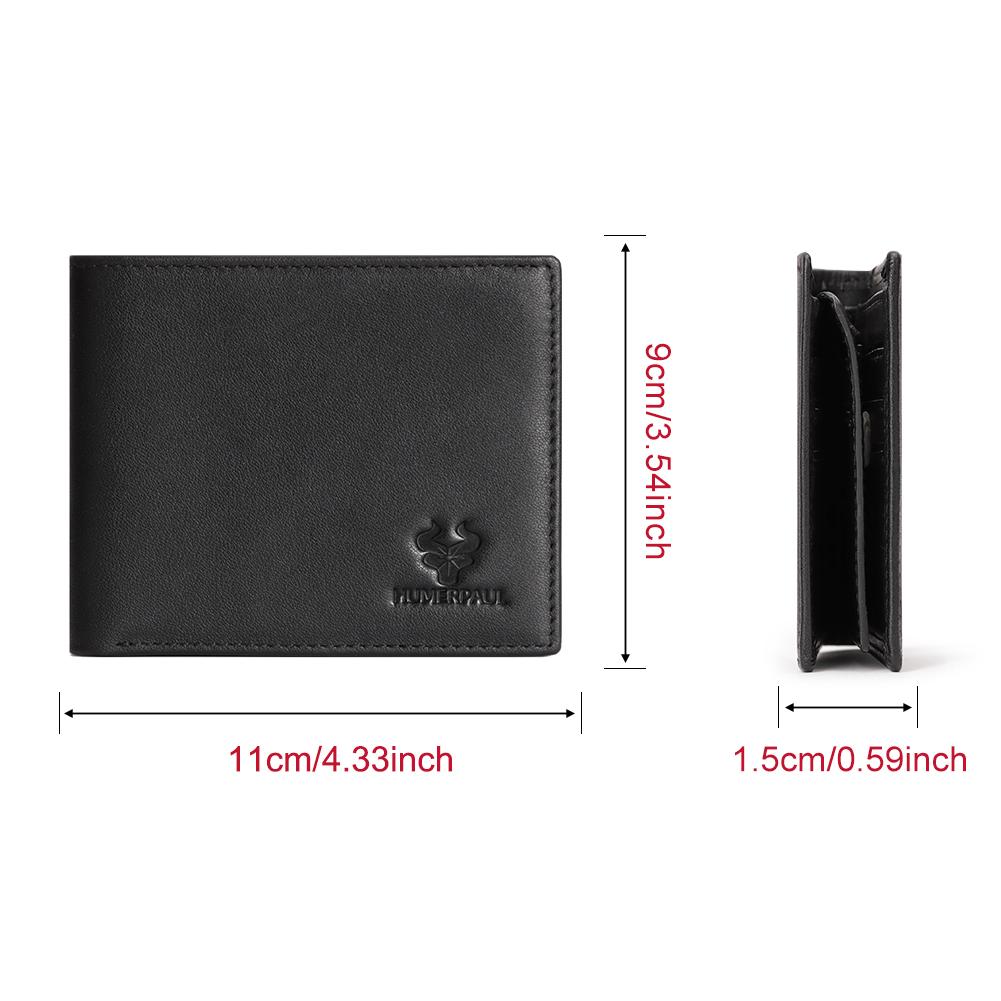 HUMERPAUL Men Wallet Leather Wallet Slim Card Case