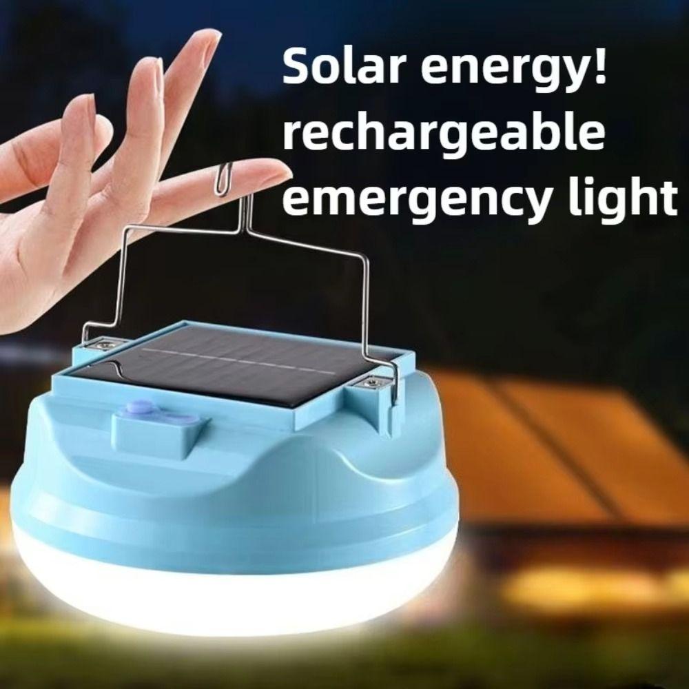 3 Lighting Modes Solar Powered LED Camping Light Waterproof Emergency Use Portable Solar LED Light Quick Hook Portable Handheld