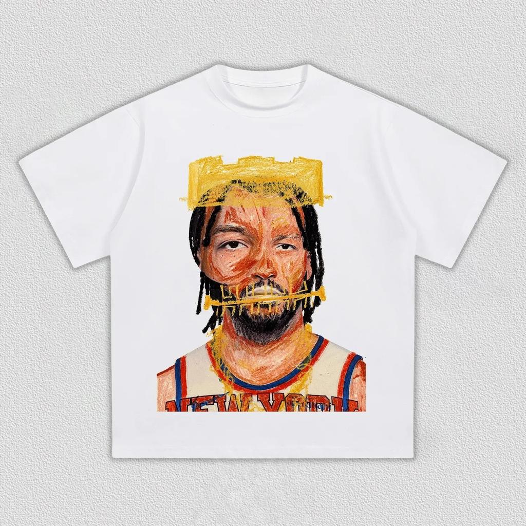 Jalen Brunson New York KNICKS Star Sketch Art Graphic Print T-shirt Men Women Cotton Men Women Streetwear Y2k Fashion Summer New Tee Oversized Top