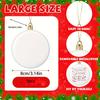 1/5pcs of Christmas Blank White Ball Ornaments, Christmas Tree Hanging Decorations DIY Adult Painting Christmas Ornaments