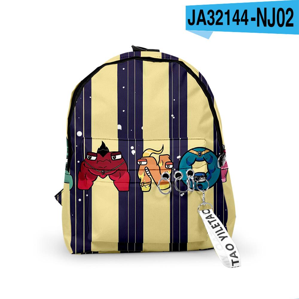 Classic Novelty Alphabet Lore Backpacks Boys/Girls Pupil School Bags 3D Print Keychains Oxford Waterproof Cute Small Backpacks