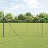 VidaXL Euro Fence with 7 Pointed Posts 1.6x10 M Galvanized Steel Grey 3350665