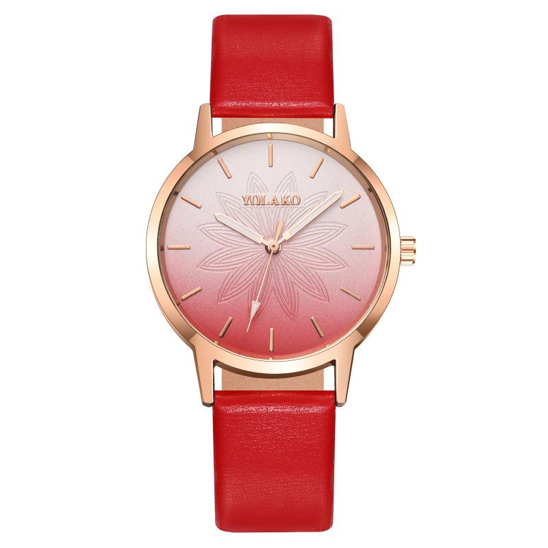 

Горячая Распродажа Модные Женские Часы Бабочка Римский Узор Женские Часы Ремень Кварцевые Часы красный