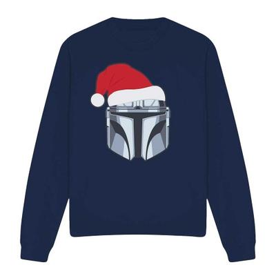 Unisex Adult Mando Santa Hat Christmas Sweatshirt