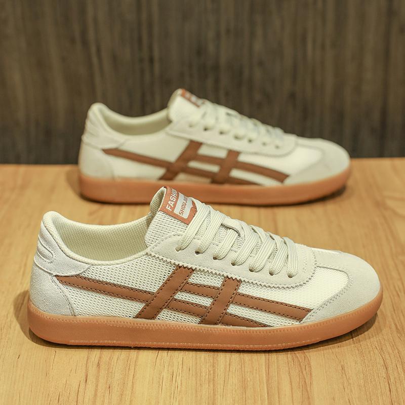 Summer Breathable Comfortable High  Breathable Style Cow Suede Leather Mesh Retro German Training Shoes39-44 Lightweight Men's