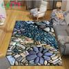 3D Lustige Kieselstein Dekor Teppich für Außenbalkon Garten Couchtisch Schlafzimmer Bereichsteppiche Küche Rutschfeste Fußmatte Teppich Geschenk