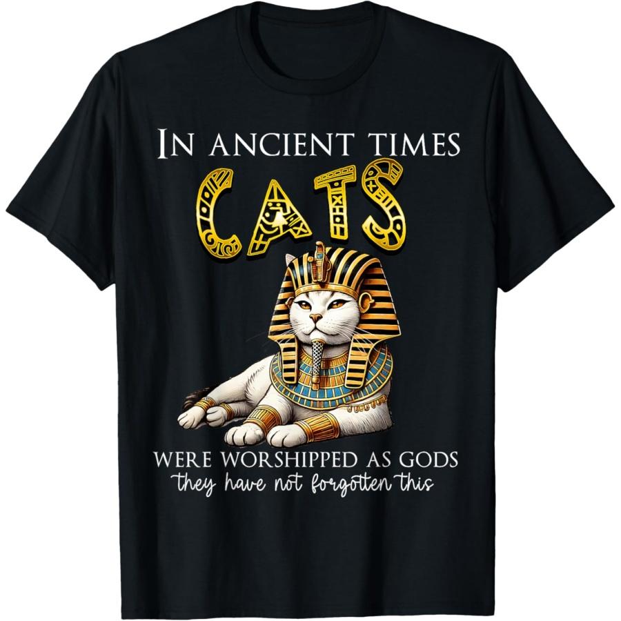 Древнеегипетский кот Фараон Смешная футболка для любителя кошек XXXXXL чёрный