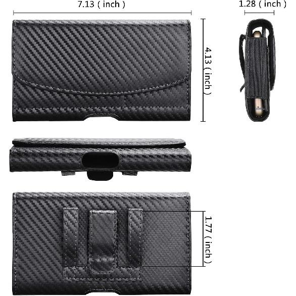 Large Phone Holster for Motorola Moto G Stylus 5G 2025 2024 G Power G Pure G Play One 5G Ace Edge 2022 PU Leather Belt Case with Belt Clip Cell Phone