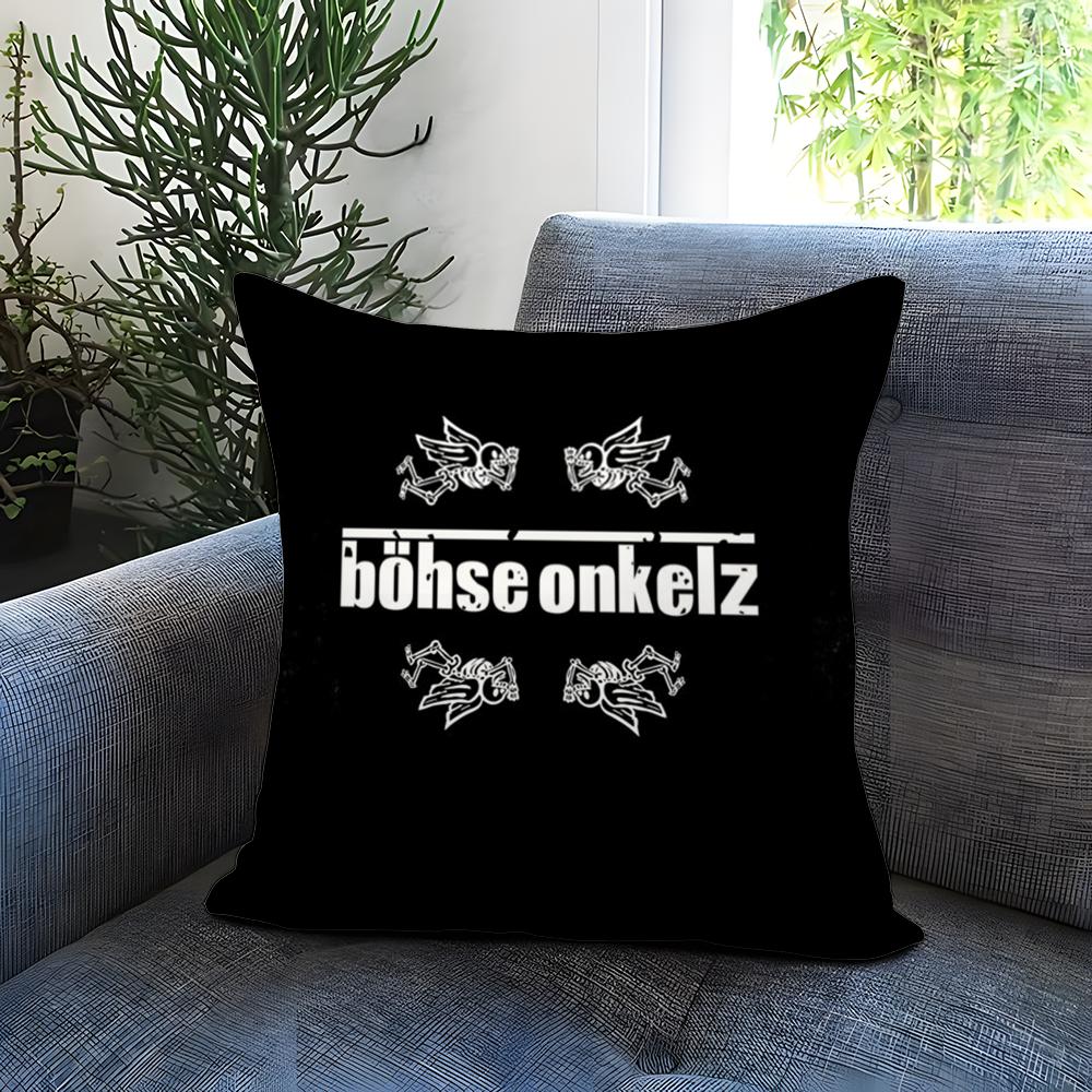 B-Böhse O-Onkelz Band Cushion Cover Comfortable Reversible Pillow Cover Ideal for Car Sofa Bedroom & Beyond