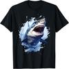 Great White Shark Open Mouth Teeth Beach Ocean Animal T-Shirt(1)