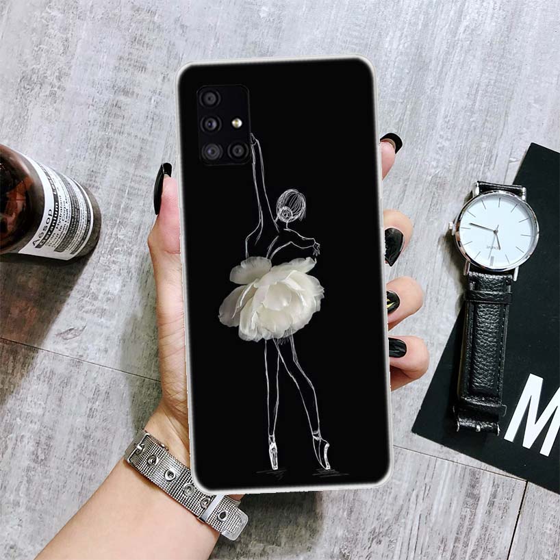 Ballerina Ballet Dancing Phone Case For Samsung Galaxy A14 A15 A13 A12 A54 A55 A53 A52 A04S A24 A25 A23 A22 A34 A35 A33 A32 A03S