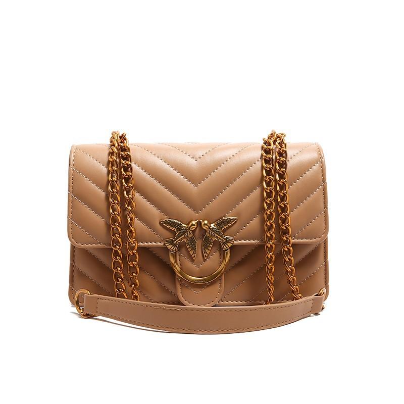 Modische Kette mit Gittermuster Kleine quadratische Tasche Modisch Hochwertig Einfach und Trendig Vielseitige Schulter-Handtasche Umhängetasche